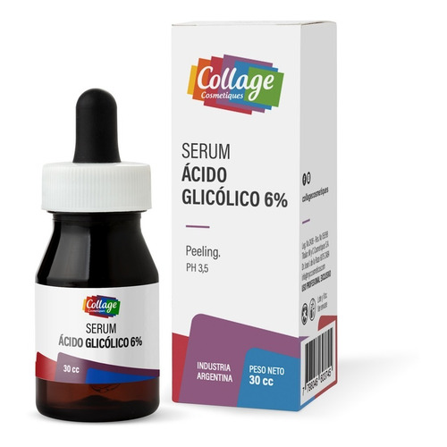 Acido Glicolico 6% Peeling Renovador Celular X 30cc Collage Momento de aplicación Noche Tipo de piel Normal