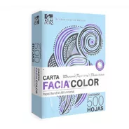 Papel Facia Bond Carta Para Impresión 75gr - Paquete Con 500 Hojas Color Azul