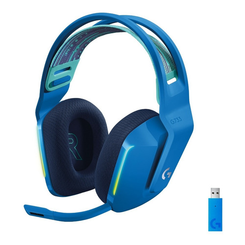 Auriculares Logitech G733 Con Micrófono Inalámbricos Lightspeed Rgb P Color Azul