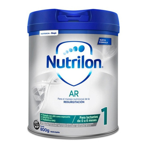 Leche de fórmula en polvo Nutricia Bagó Nutrilon AR 1 en lata de 800g 