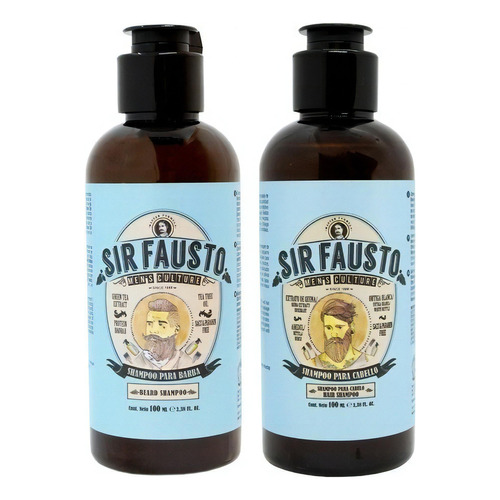 Shampoo Para Barba + Cabello Sir Fausto Pocket Viaje