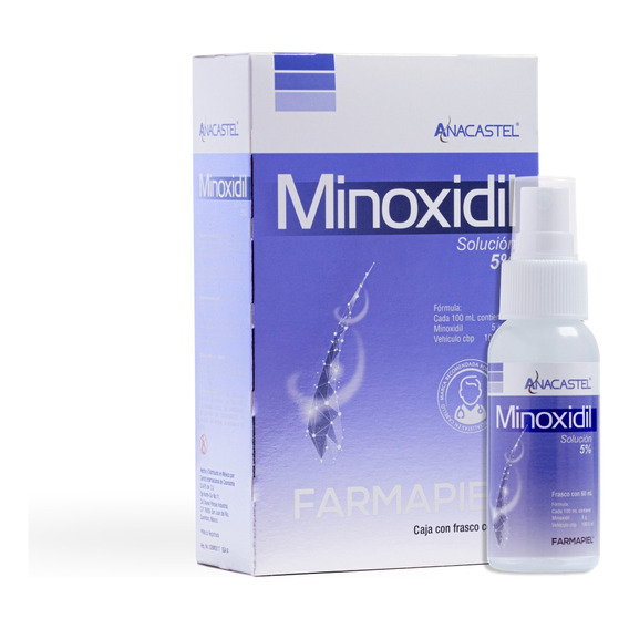 Spray Anacastel Minoxidil 5% Solución Cabello Y Barba 60 Ml