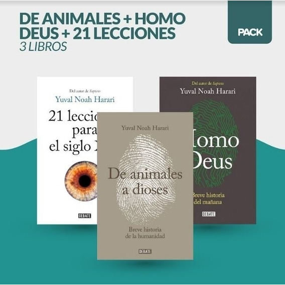 Pack Harari De Animales + Homo Deus + Lecciones 3 Libros