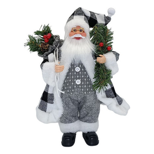 Adorno navideño de Papá Noel, decoración navideña, 30 cm, color fijo