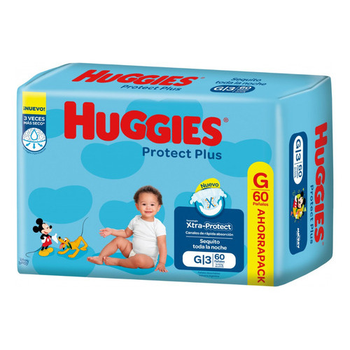 Huggies® Protect Plus G X 60 Unidades Género Sin género Tamaño Grande (G)
