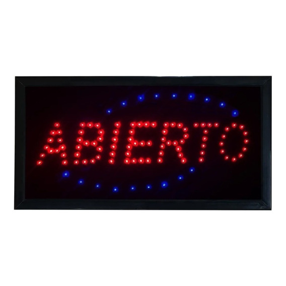 Cartel Led Abierto Open Comercios Tienda Kiosko Shopping Ax®