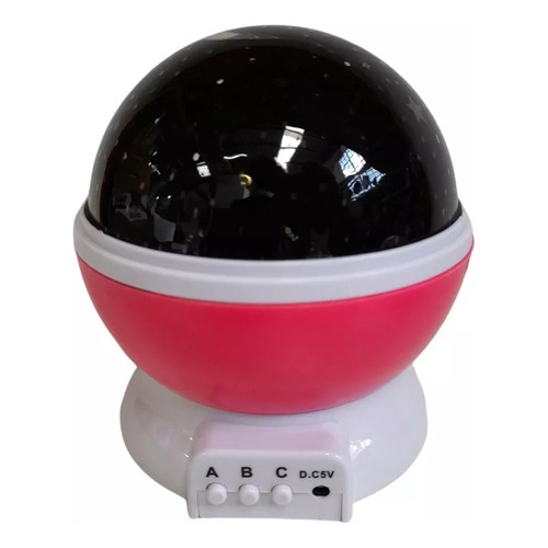 Lámpara Veladora Proyector Led De Estrellas Usb 3 Colores Color de la estructura Rosa