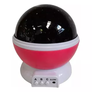 Lámpara Veladora Proyector Led De Estrellas Usb 3 Colores Color De La Estructura Rosa