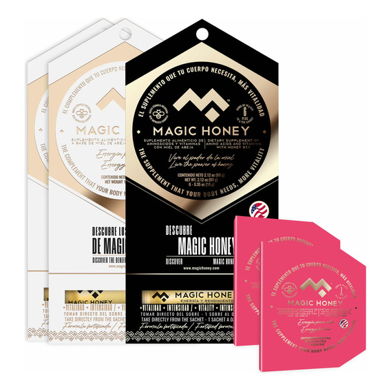 Magic Honey Suplemento Alimenticio 6 hombre mas 6 mujer mas 2 de mujer rosa