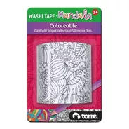 Washi Tape Cinta Papel Decorativa Mandala Coloreable Torre