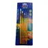 Set Pinceles Mango Madera Punta Redonda Sintetico X 5