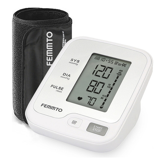 Femmto Monitor de Presion Arterial Medidor tensiometro digital Brazo