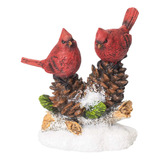 Figura De Sobremesa Gofoit Cardinals On Pinecones Winter