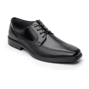 Zapato Derby Plain Toe Flexi Bali 406402 De Piel Negro Diseño Liso 26 Mx Para Adultos - Hombre