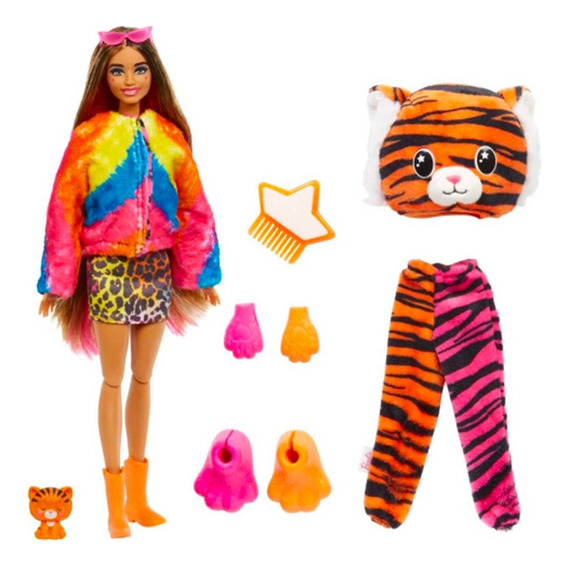 Barbie Cutie Reveal Muñeca Animales De La Selva Tigre