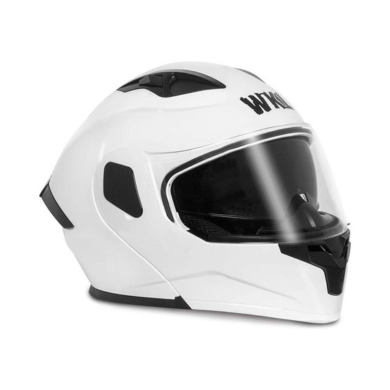 Casco Motocicleta Certificado Dot Abatible Moto Wkl Ch-103 Color Blanco Tamaño del casco S