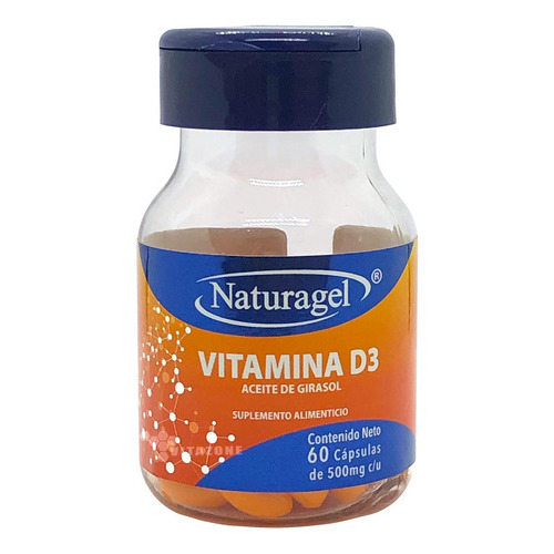 Vitamina D3 60 Cápsulas Naturagel Sabor Sin Sabor