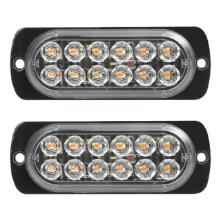 Kit 2 Strobo Automotivo 12 Led 16 Funções 12v/24v Ambulância