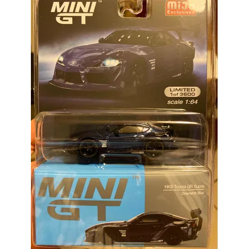 Mini GT Hks Toyota Gr Supra #368 Downshift azul 1/64