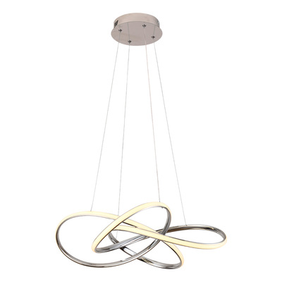 Lampara Colgante Moderno Led Diseño 61w Cromo L2020  Cromo