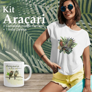 Kit Araçari (3 Camisetas + 1 Caneca)
