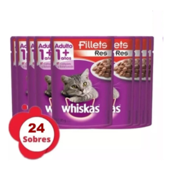 Whiskas Húmedo Carne X 24 Sobre