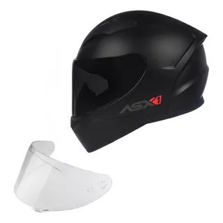 Combo Capacete Asx + Viseira Fume Com Narigueira Bavete