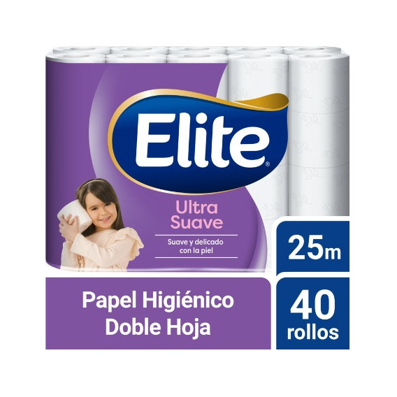 Papel Higiénico Elite Ultra 40 Un X 25 Mt