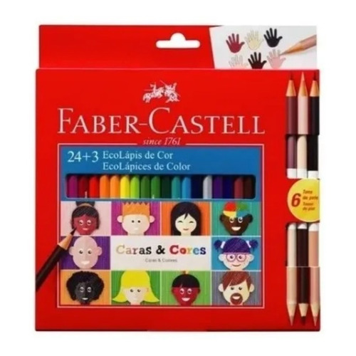 Colores Faber-castell Lapices Caras Y Colores X 24+3 Bicolor