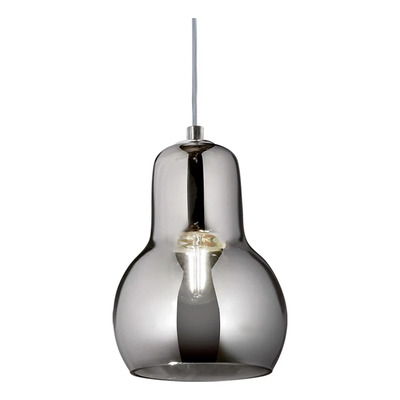 Colgante Budda 1l Base Redonda Apto Led Gris Fume Gris Fume