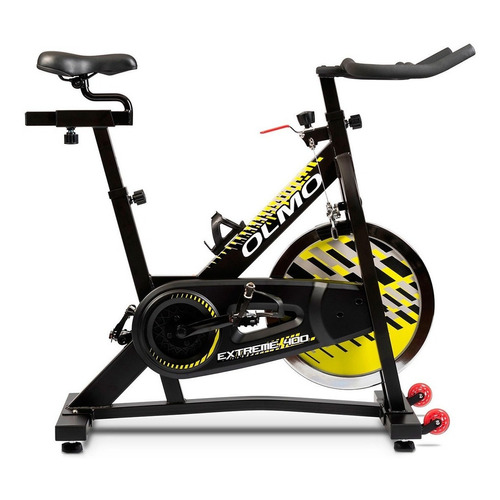Bicicleta fija Olmo Extreme 400 para spinning color negro y amarillo
