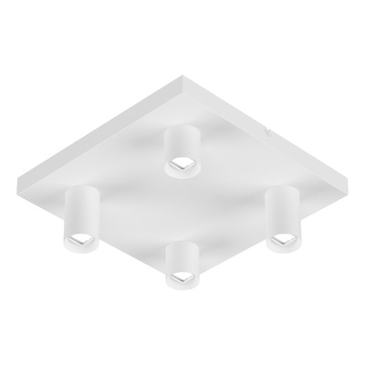 Plafon 4 Luces Led Nachos2 Blanco Base Cuadrada 20384 Rd