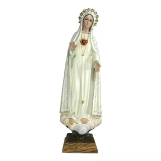 Estatua Virgen Fatima Con Ojos Vidrio Imagen D Portugal 87cm