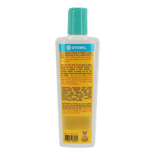 Shampoo Keratina Crema Otowil Anti Frizz 250 Grs