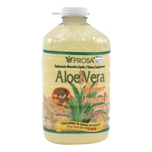 Aloe Vera Prosa Suplemento Líquido Sabor Tropical 3.785 L