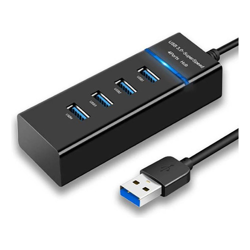 Hub Usb 3.0 4 Puertos De Alta Velocidad Con Indicador Led 5gb Notebook Pc Usb High Speed 3.0 Electrolandia Chile Luz Indicadora Extensor Usb Led Azul