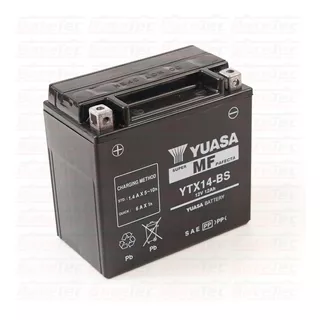 Yuasa Ytx14-bs Batería De Moto Agm 12v 12ah Larga Duración