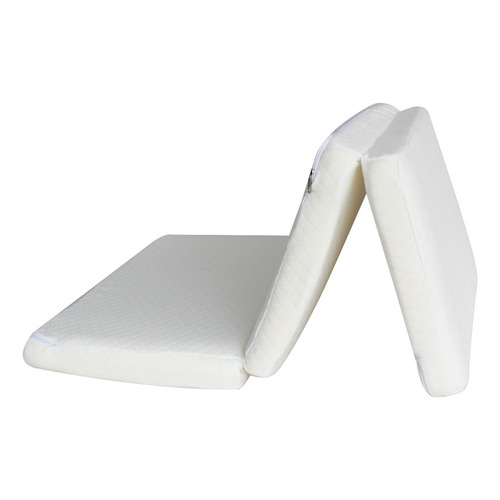 Colchón Cuna De Viaje Bebe  Memory Foam Plegable Color Blanco