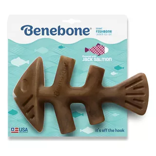 Brinquedo Cães Roer Morder Benebone Fishbone Extra Grande Cor Marrom