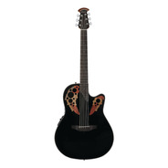 Guitarra Acústica Ovation Celebrity Elite Ce44 Para Diestros Black High Gloss