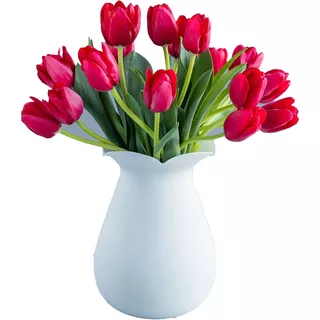 Flor Tulipán Plantas Artificiales Tulipanes Pack X12