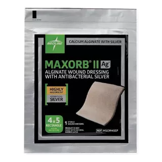 Apósito Antimicrobiano Plata Maxorb 10x12cm Medline C/1pza