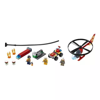 Blocos De Montar Legocity Fire Helicopter Response 93 Peças Em Caixa
