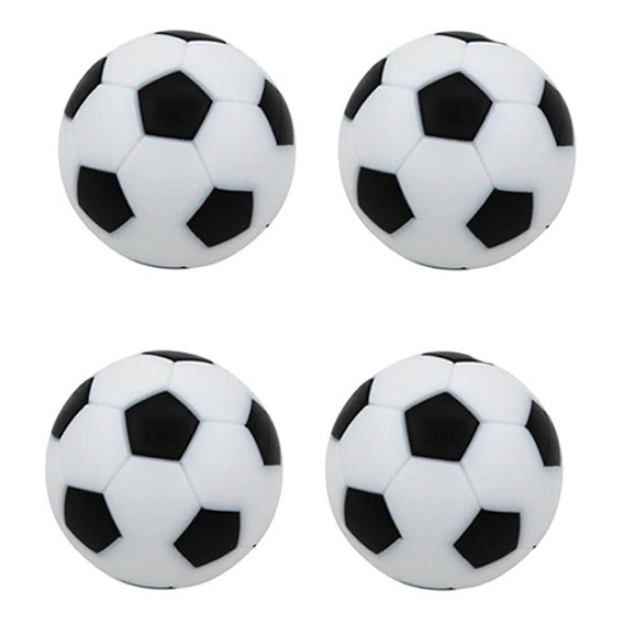 Set 4 Pelotas Taca Taca Futbolito 32mm Blanco