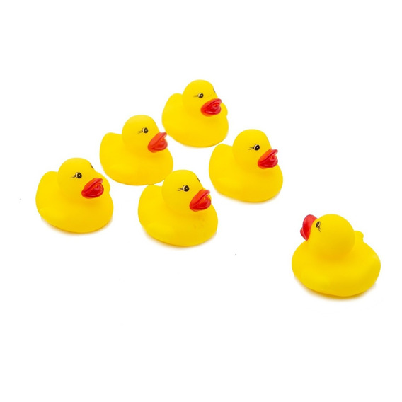 Patitos Flotadores Chifle X6 Juguete Niños Bañadera Divercio