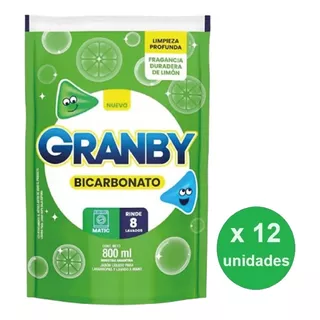 Caja Deterg Ropa Liquido Granby Verde 800ml X12u - Dh Tienda