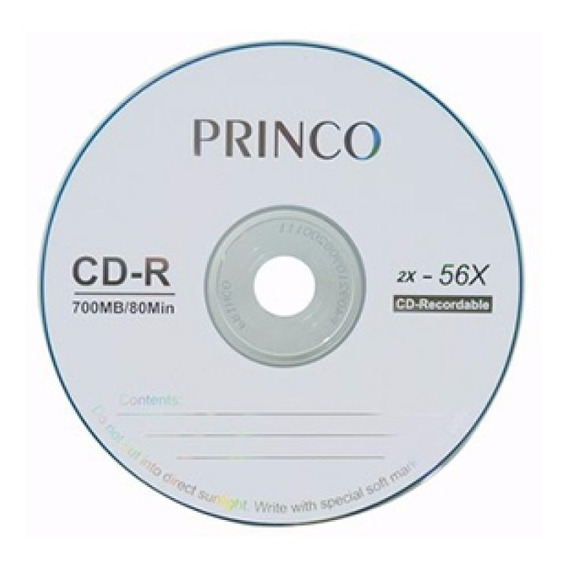 Disco virgen CD-R Princo imprimible de 56x por 50 unidades