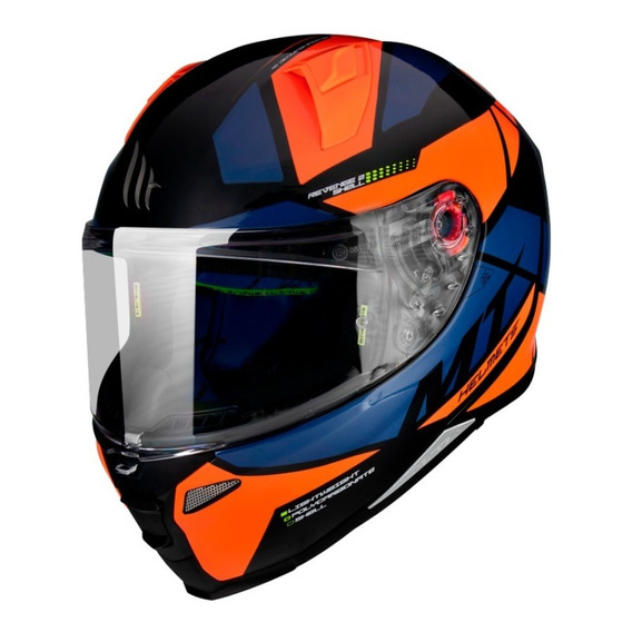 Casco De Moto Mt Helmets Revenge 2 Scalpel A4 Naranja Mate