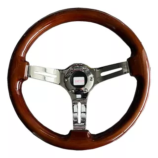 Volante Bronx Automotriz Madera Centro Cromado