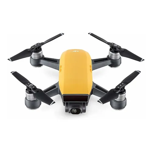 Mini drone DJI Spark Controller Combo com c mera FullHD amarelo